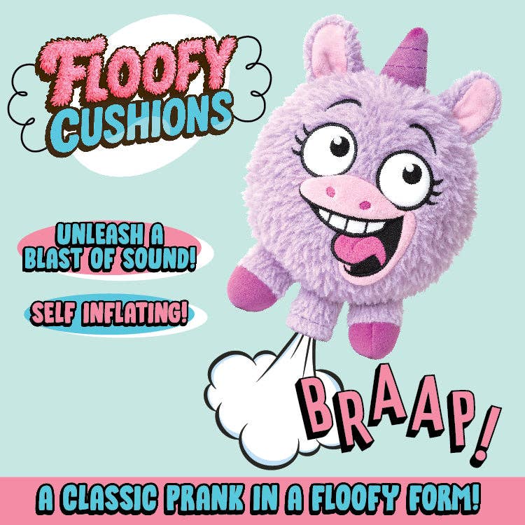 Floofy Cushions Plush Whoopee Cushion Assortment - 6/Display