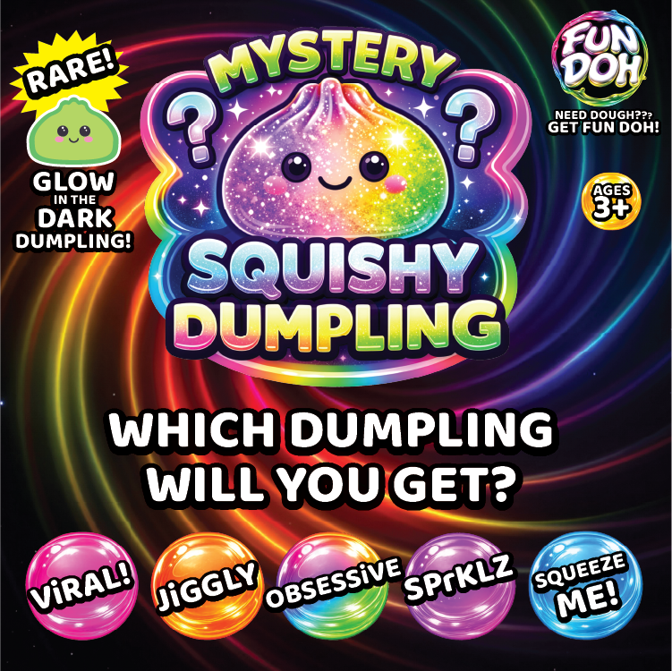 Fun Doh Mystery Dumpling Squishy Toy | 12-Piece Display