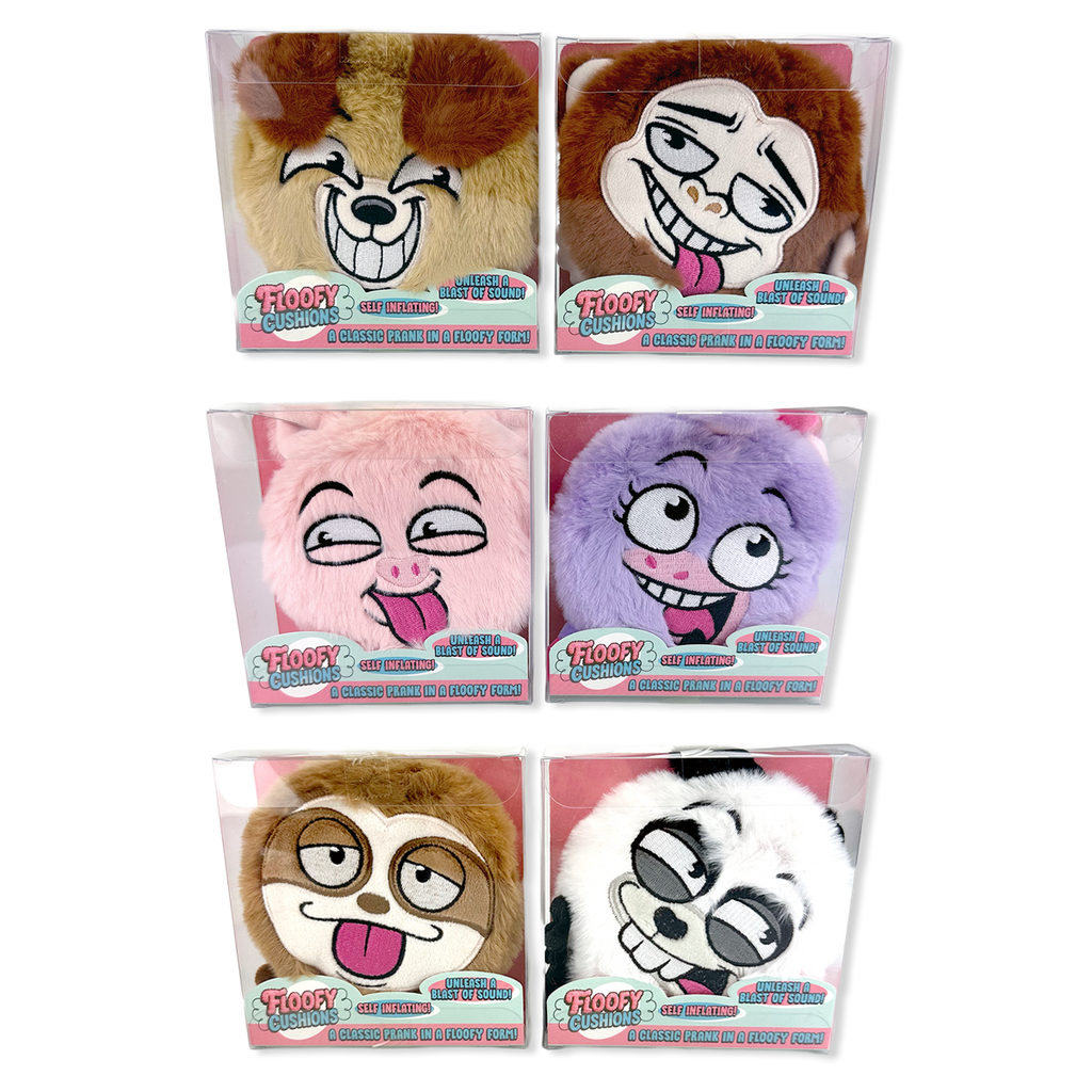 Floofy Cushions Plush Whoopee Cushion Assortment - 6/Display