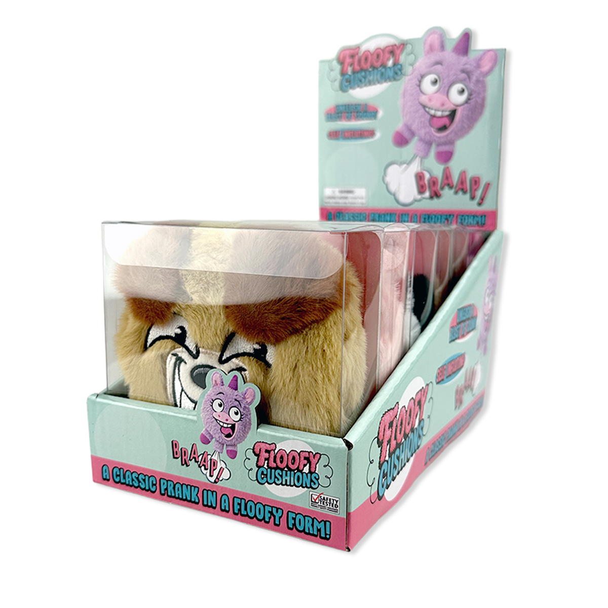 Floofy Cushions Plush Whoopee Cushion Assortment - 6/Display