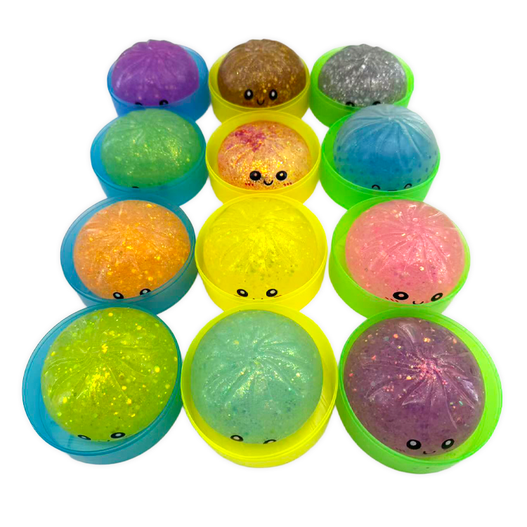 Glow-in-the-Dark Mystery Dumpling Squishy Toy - 12pc Display