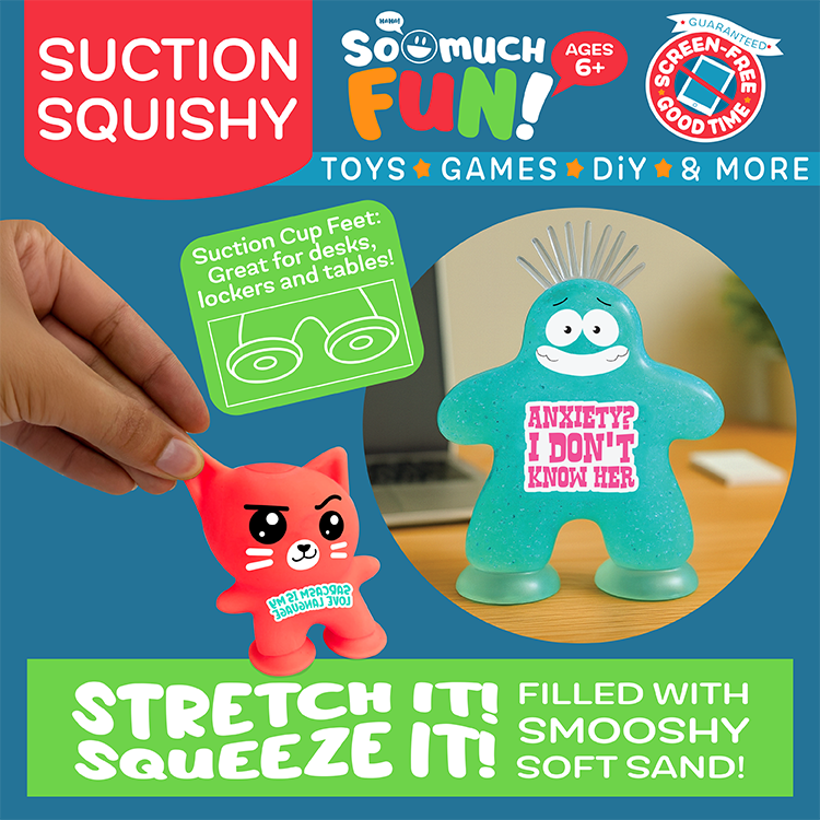 So Much Fun! Suction Cup Squishy Pals Boxed - 12/Display