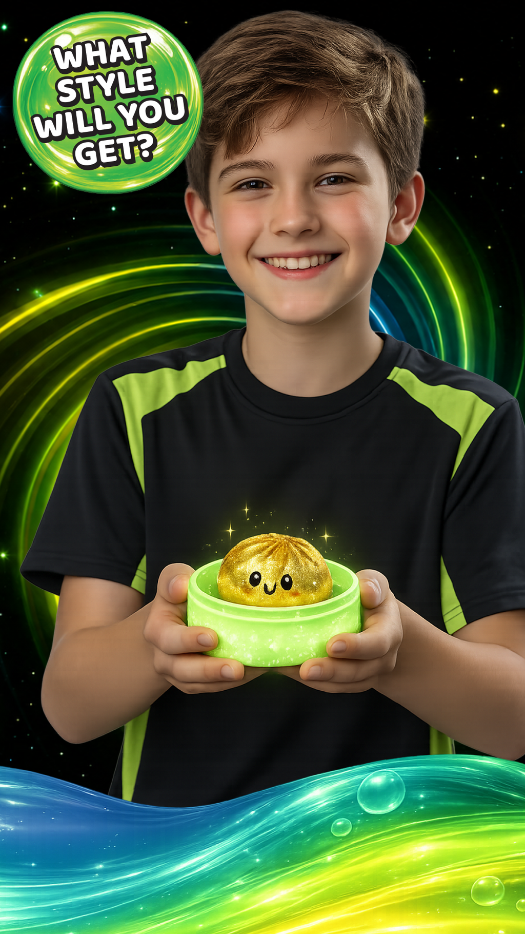 Glow-in-the-Dark Mystery Dumpling Squishy Toy - 12pc Display