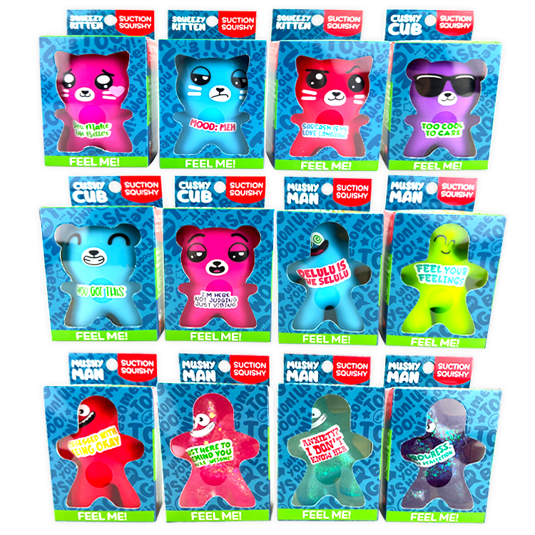 So Much Fun! Suction Cup Squishy Pals Boxed - 12/Display