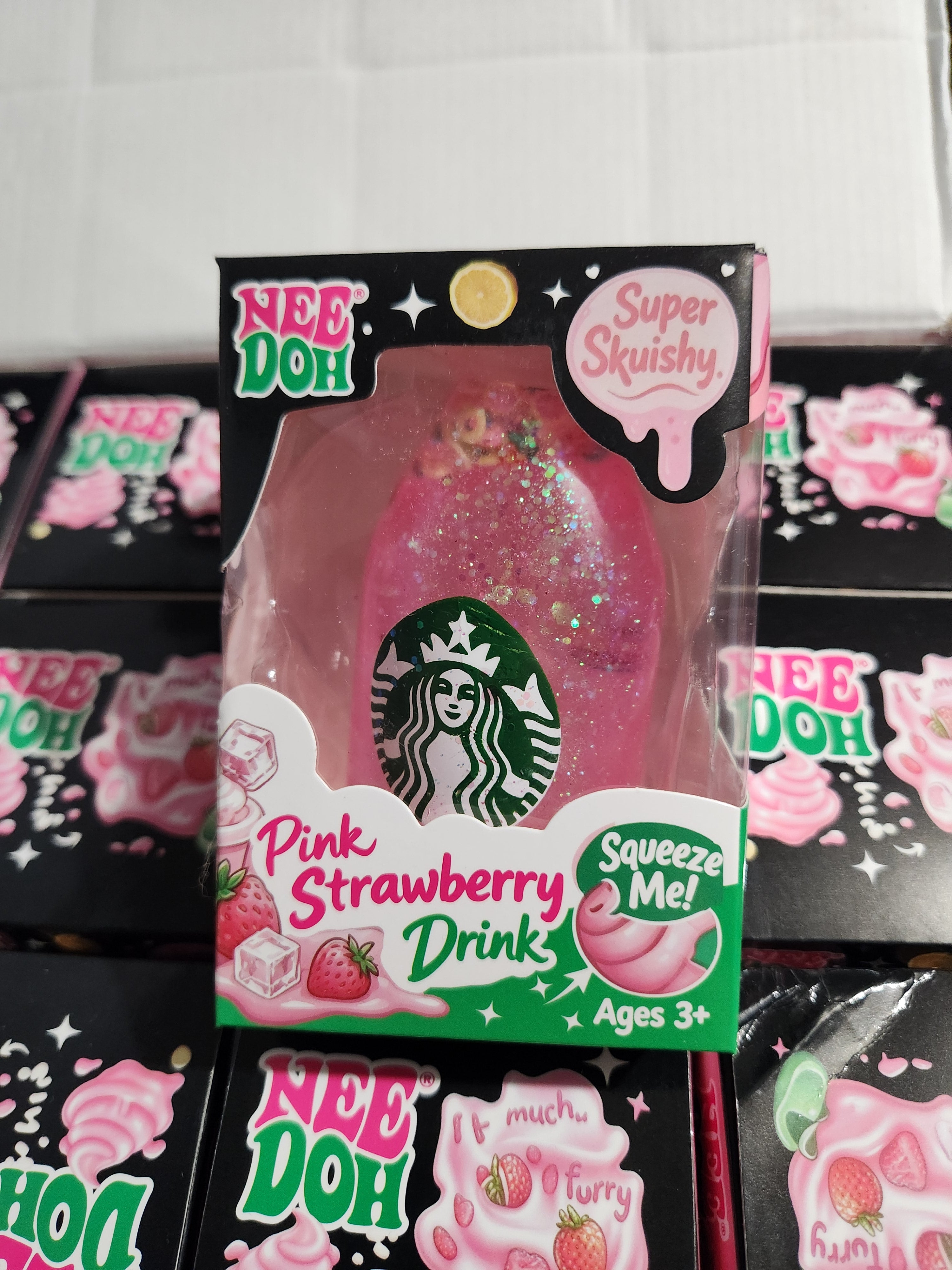 Giant Starbucks bottles sugar squish needoh