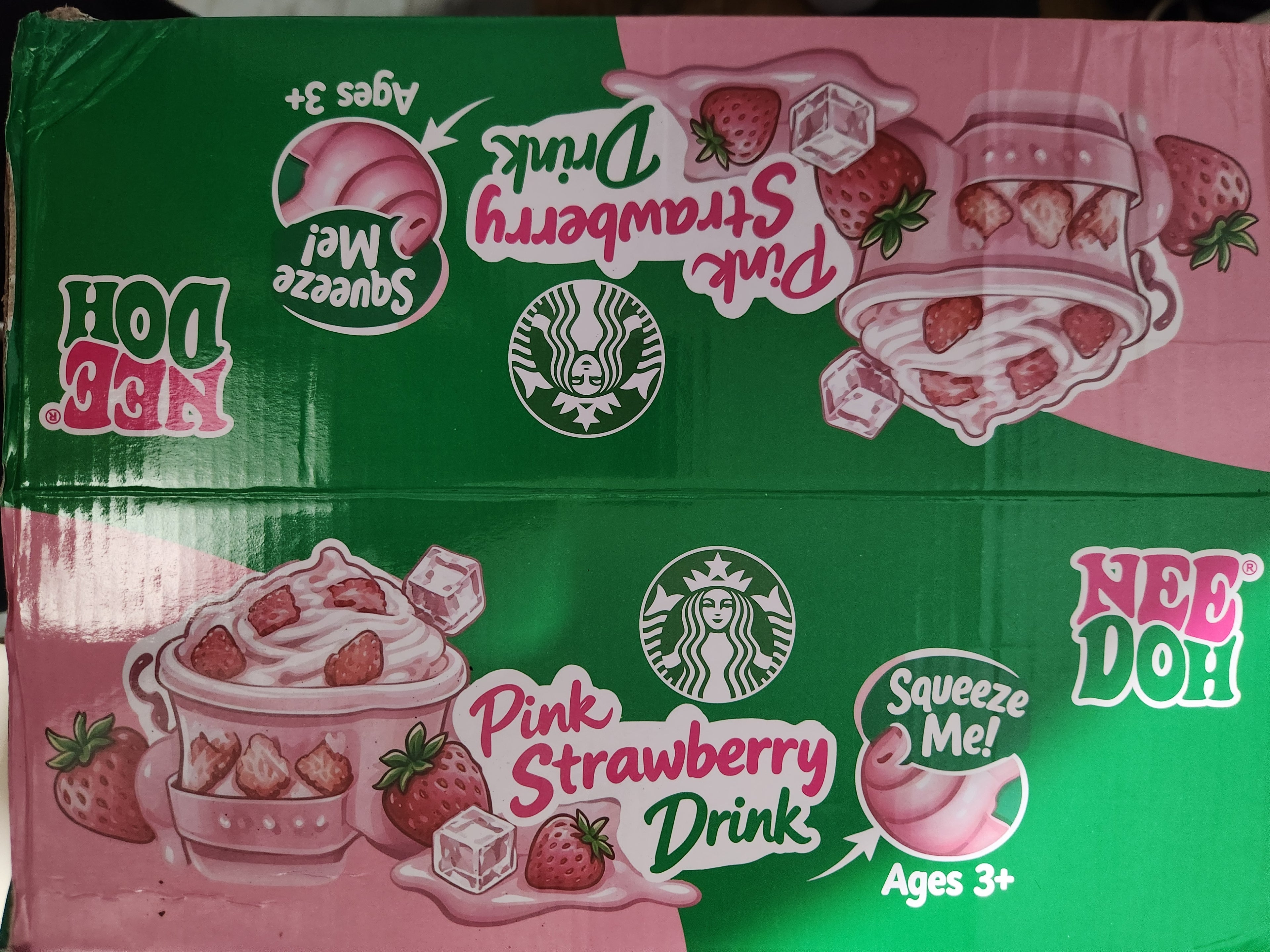 Giant Starbucks bottles sugar squish needoh