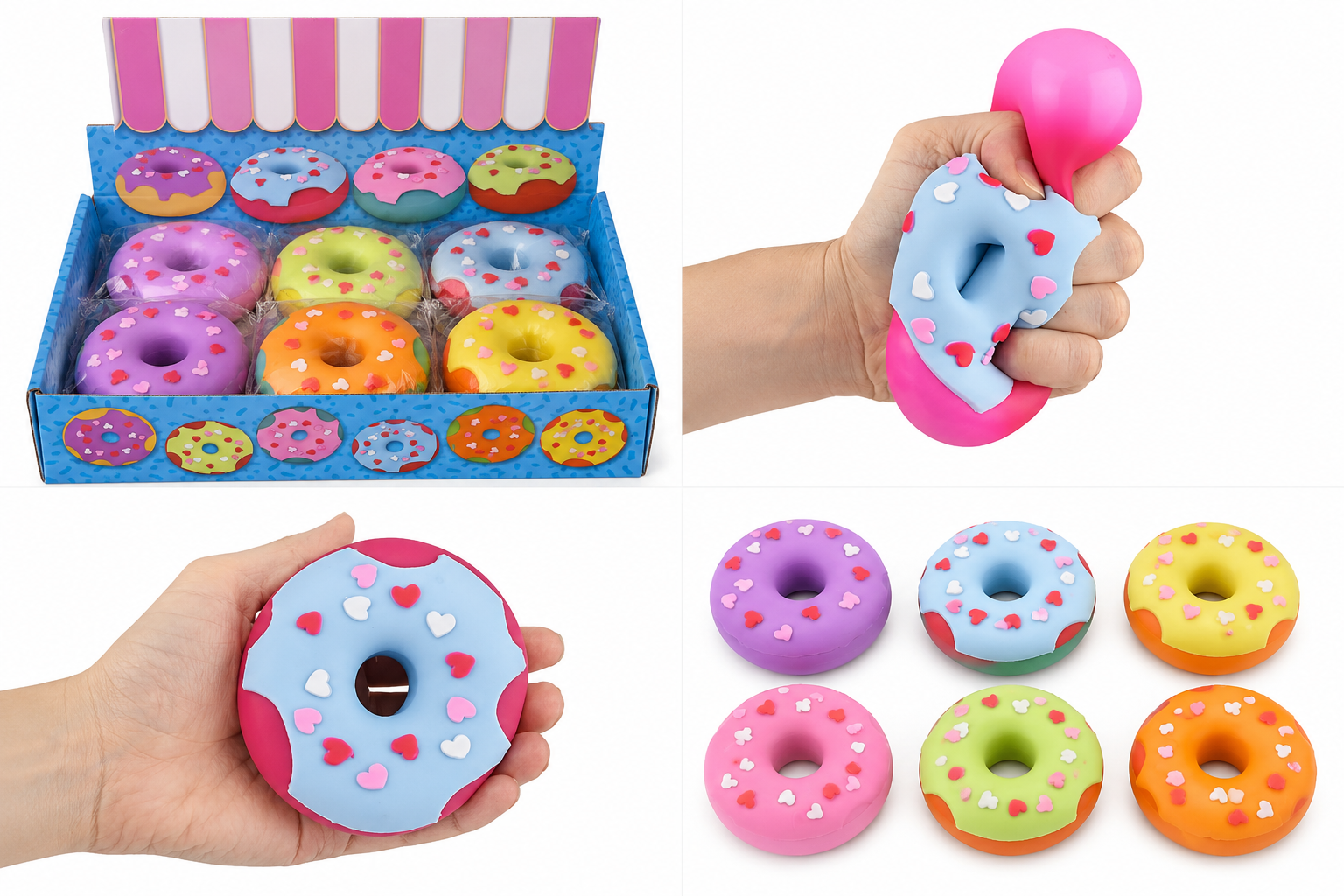 3.5 in jelly donut squish with removable icing